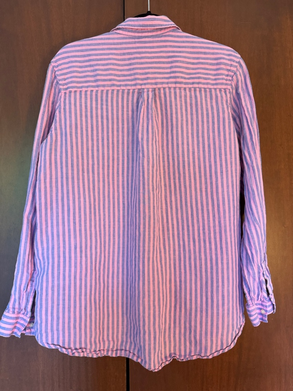 GAP Pink and Blue Striped Linen Button-Down Shirt - Picture 4 of 5